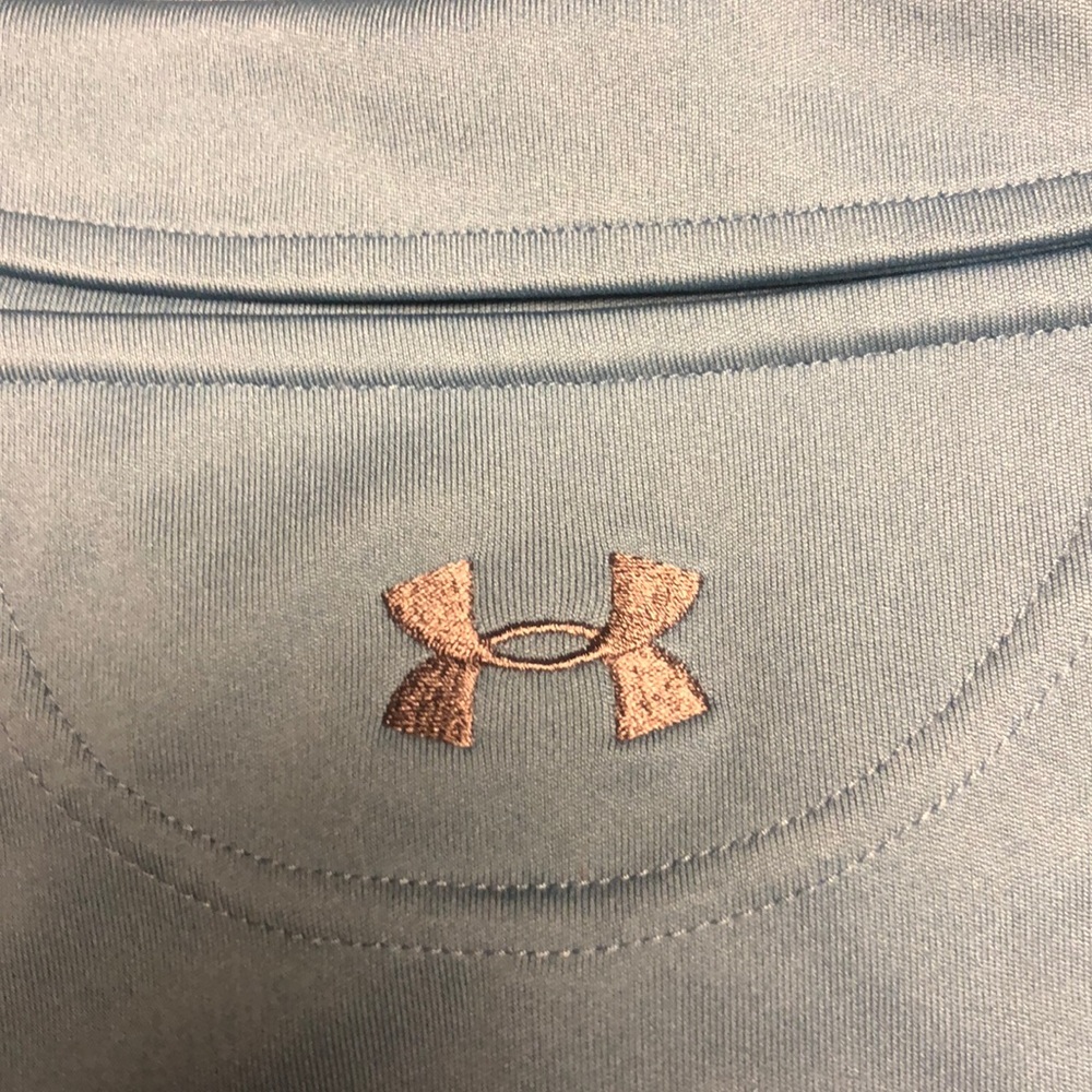One Blue Big Striped Pattern Under Armour Heat Gear Polo - Picture 6 of 6